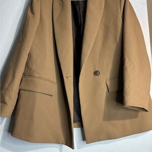 Zara Camel Brown Blazer Jacket